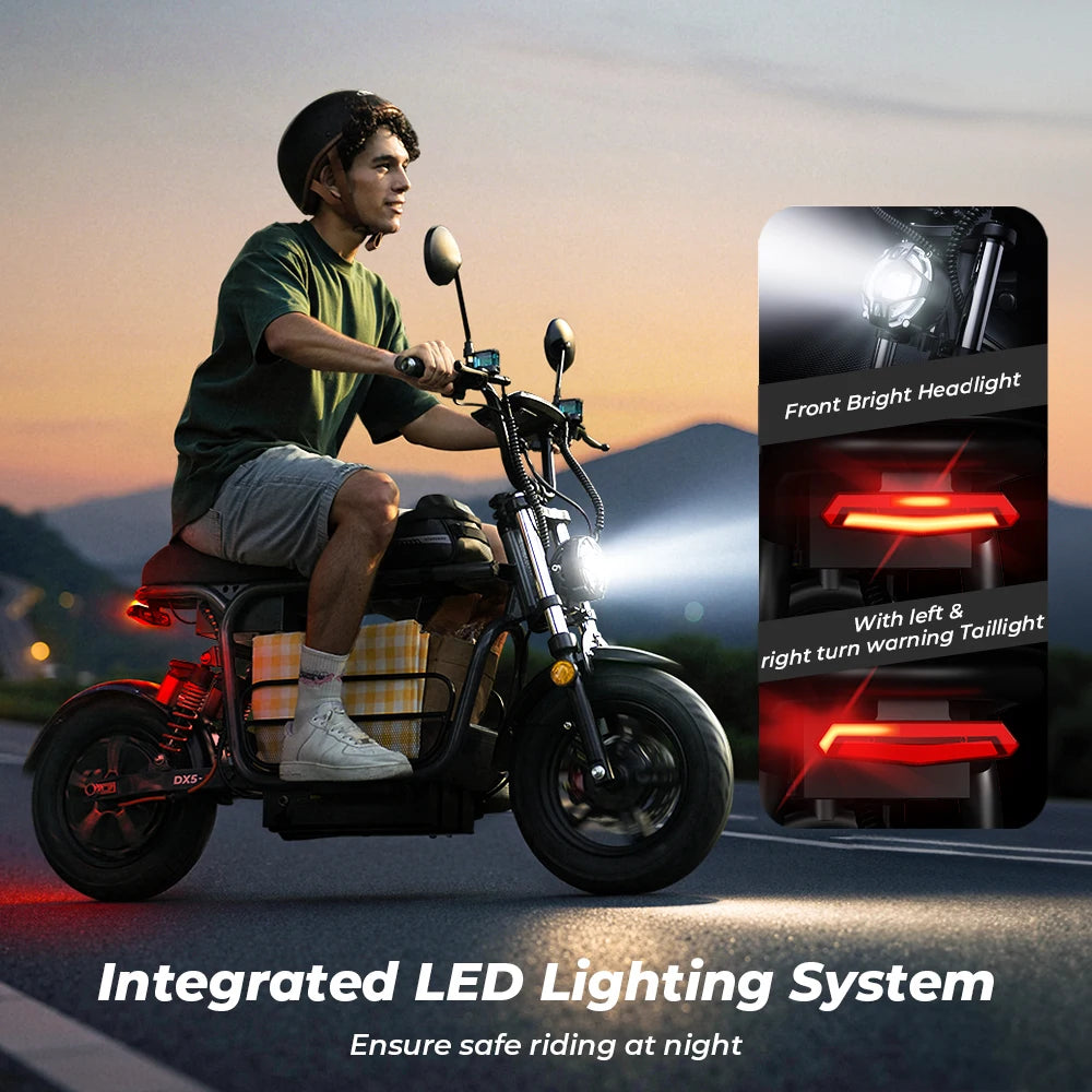 IScooter DX5 Electric Bike With Seat&Basket