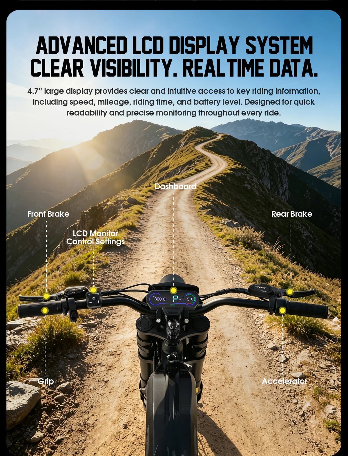RICH BIT V9 Ultra 17" Electric Trail Bike for Men