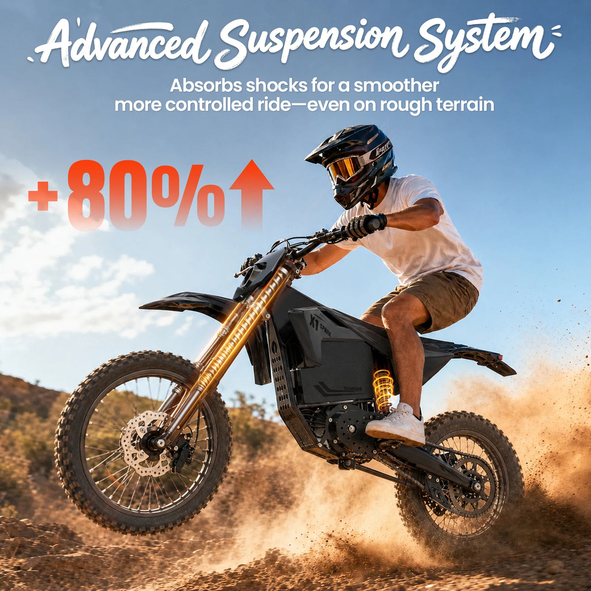 QRONGE X1 Spark L Electric Dirt Bike, 60V 28.8Ah