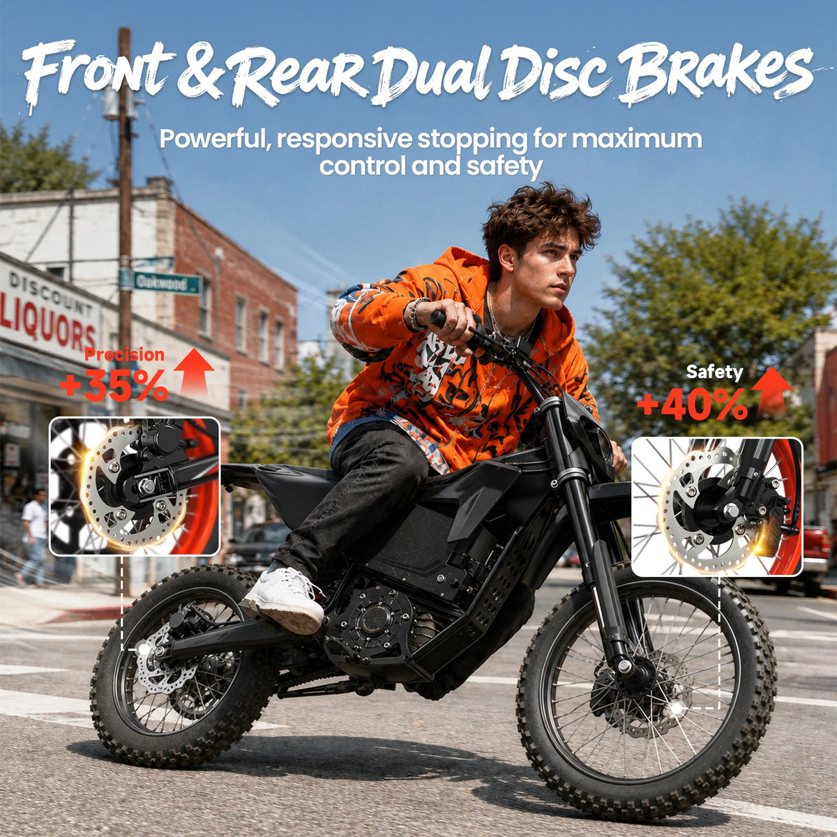 QRONGE X1 Spark L Electric Dirt Bike, 60V 28.8Ah