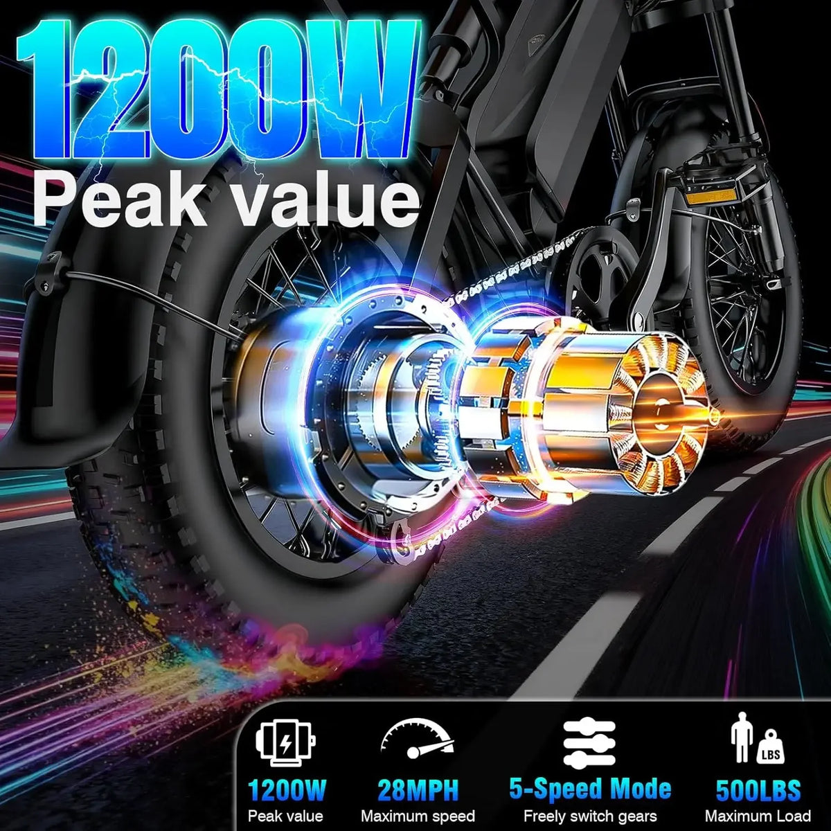 Electric Bike for Adults, 20-35MPH Speed