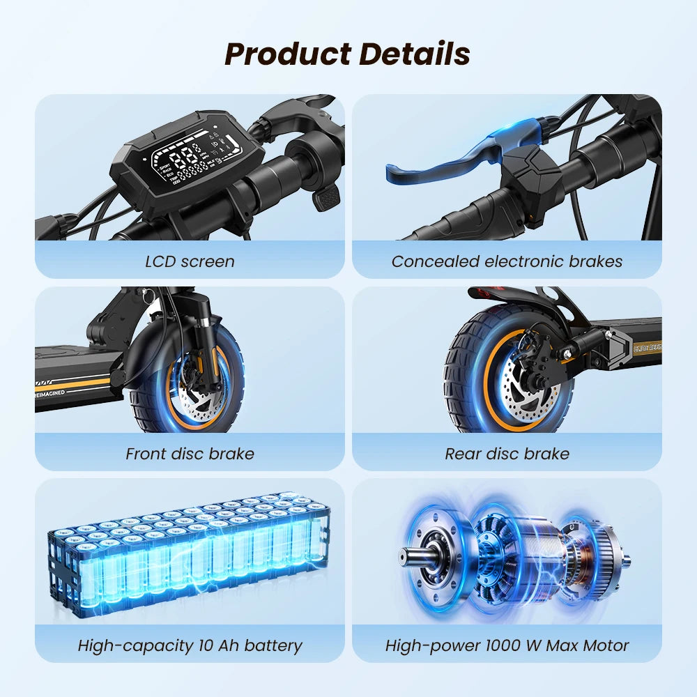 IScooter W9Air for Adults 10 Inch Off Road
