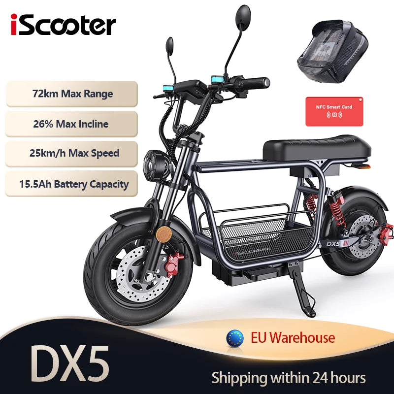 IScooter DX5 Electric Bike With Seat&Basket