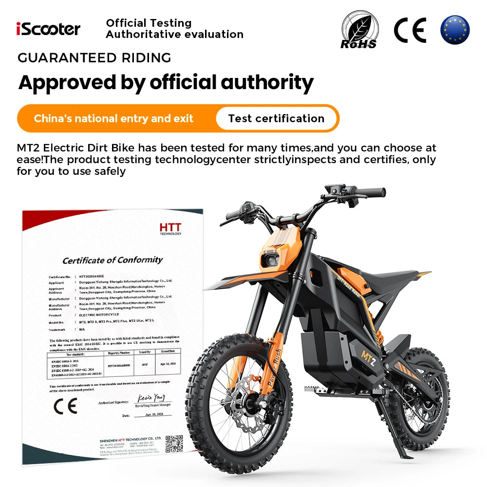MT3 Electric Dirt Bike 22.5Ah