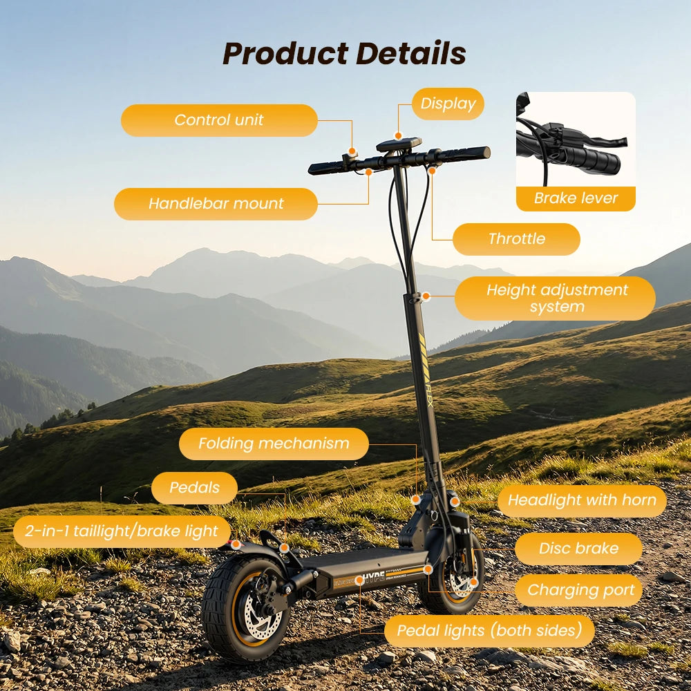 IScooter W9Air for Adults 10 Inch Off Road
