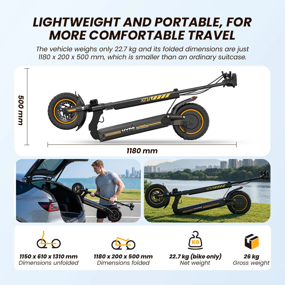 IScooter W9Air for Adults 10 Inch Off Road