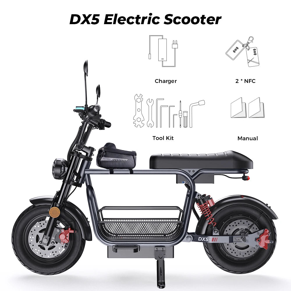 IScooter DX5 Electric Bike With Seat&Basket