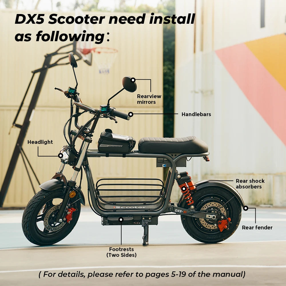 IScooter DX5 Electric Bike With Seat&Basket
