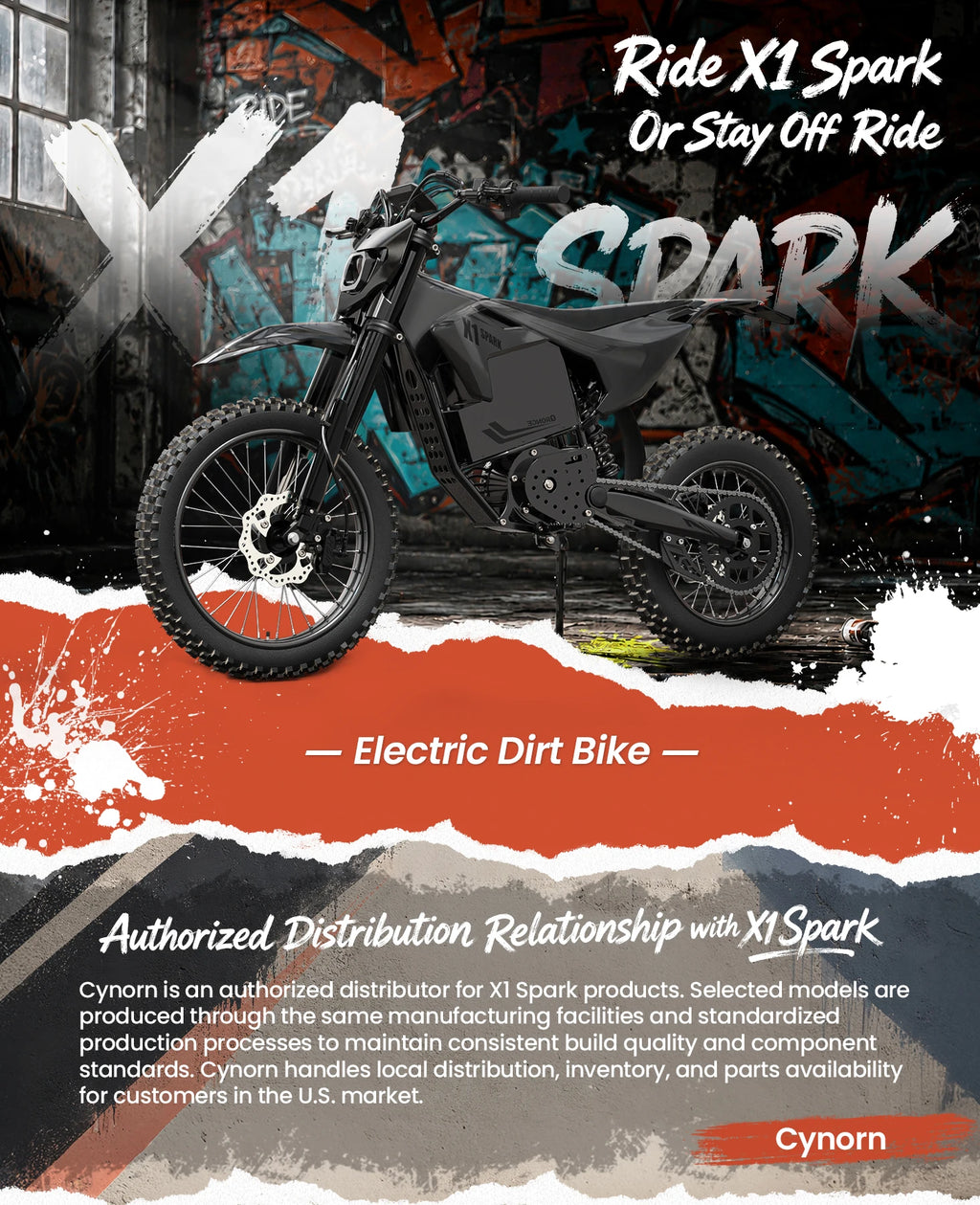QRONGE X1 Spark L Electric Dirt Bike, 60V 28.8Ah