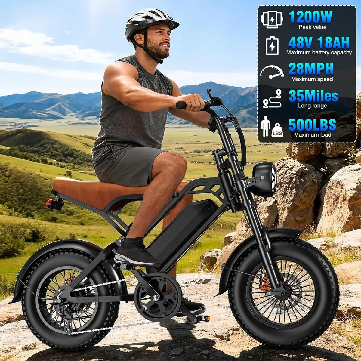Electric Bike for Adults, 20-35MPH Speed