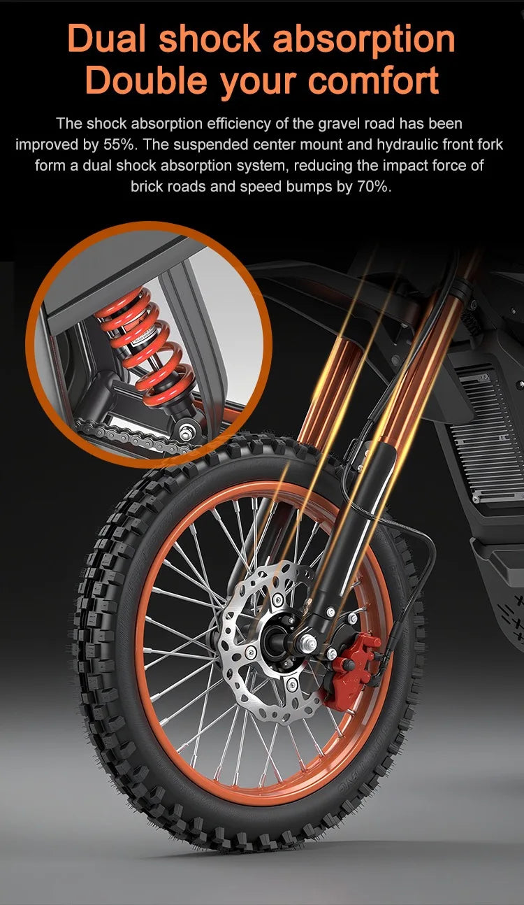 E-Bike, built-in 3000W powerful motor