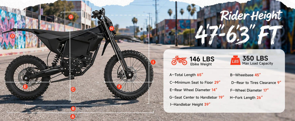 QRONGE X1 Spark L Electric Dirt Bike, 60V 28.8Ah