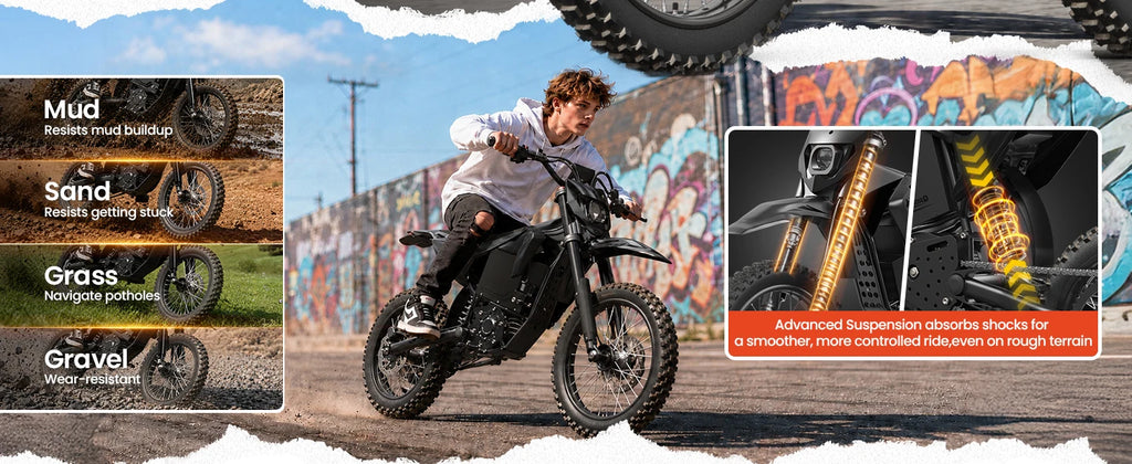 QRONGE X1 Spark L Electric Dirt Bike, 60V 28.8Ah
